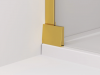 Ronal Sanswiss drzwi wahadłowe dwuczęściowe z profilem przyściennym 60-140x0-200 cm, szkło przezroczyste, profile GOLD LINE złoty CA2CSM11207